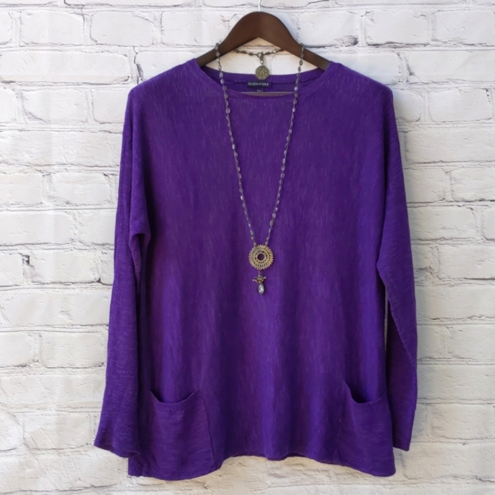 Eileen Fisher Organic Linen and Cotton Slub Top